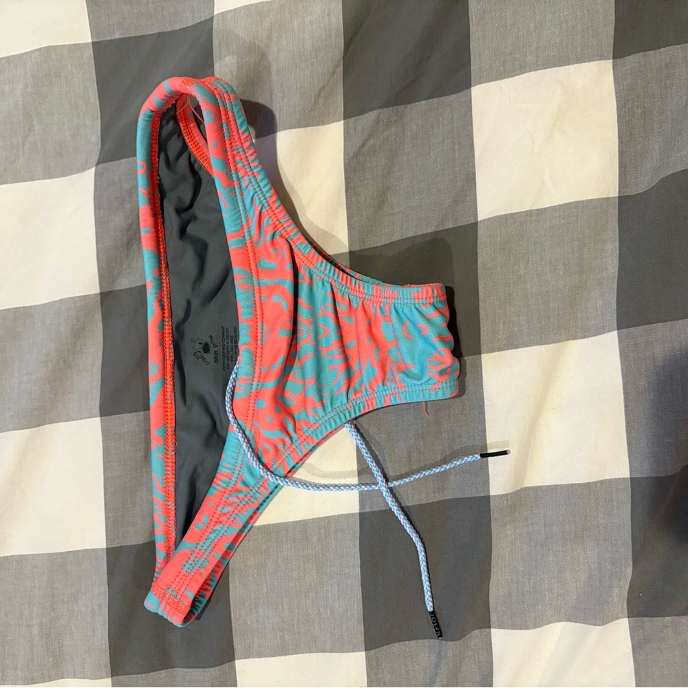 Jolyn Clothing Coral and Blue Bikini Bottom